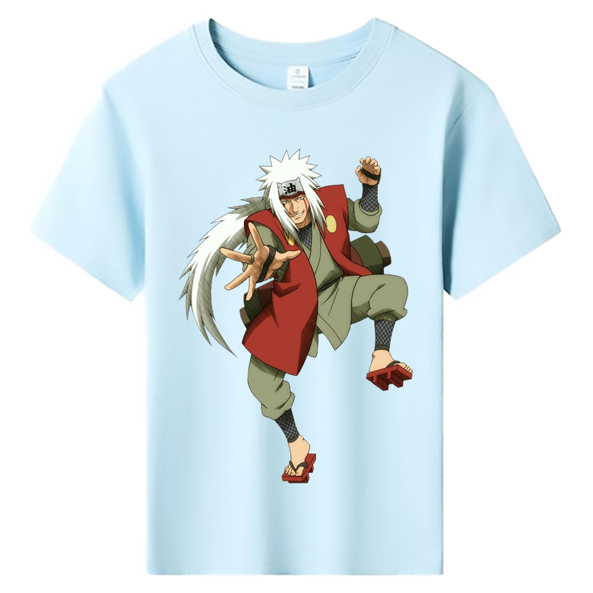 （画像用） NARUTO -ナルト- 自来也（じらいや） Jiraiya 綿100％キッズTシャツ（フロントプリント）